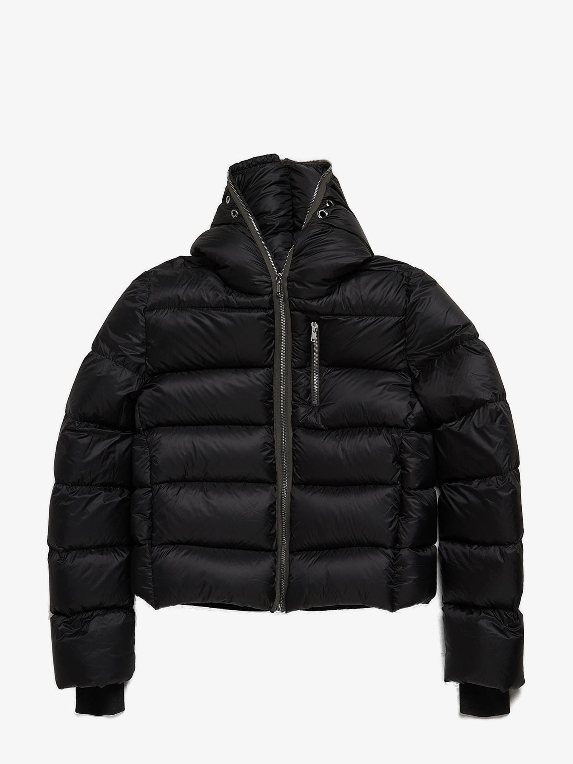 Rick Owens Black Gimp Polyamide Downjacket