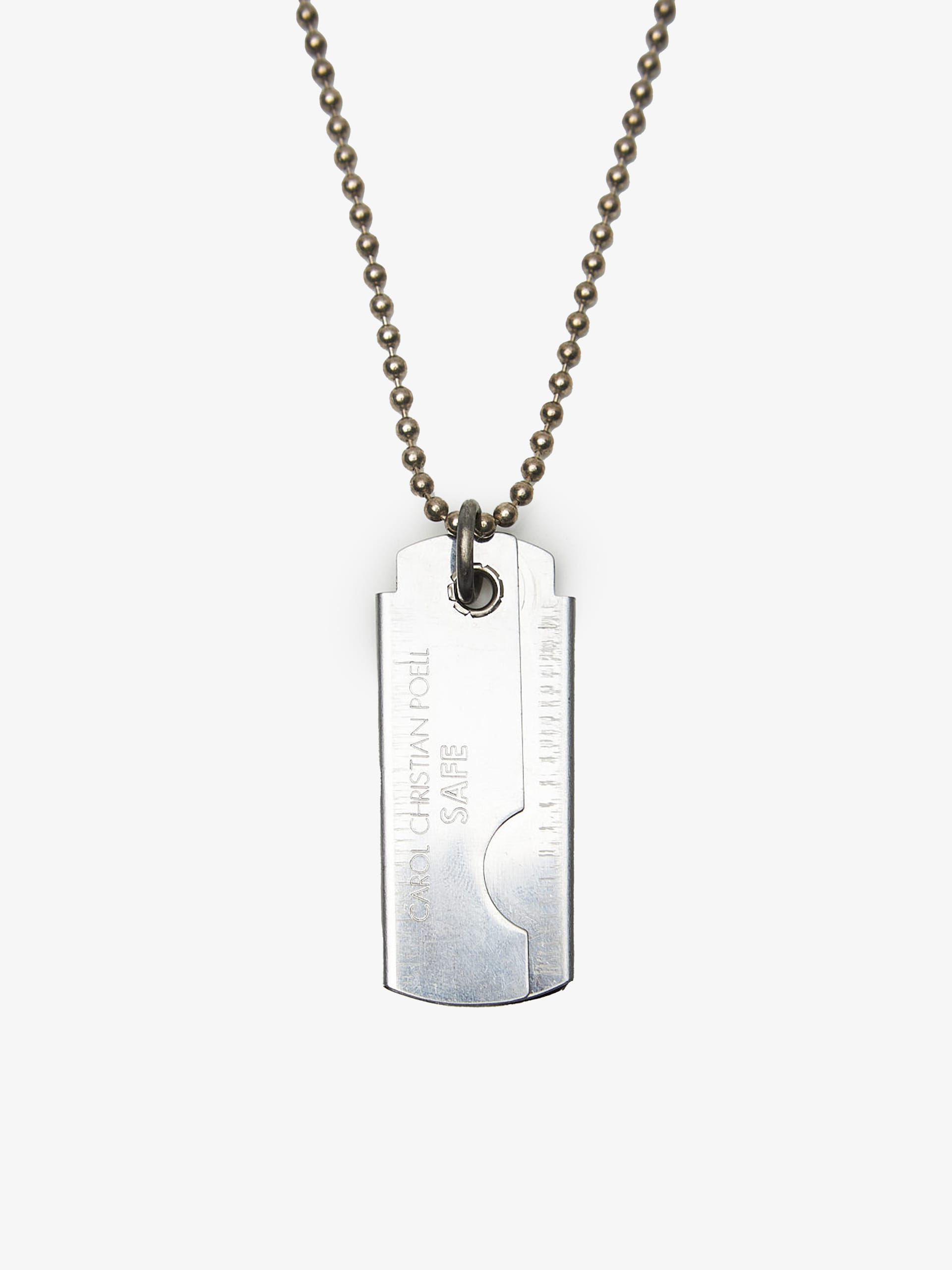Carol Christian Poell Silver Razor Blade Pendant