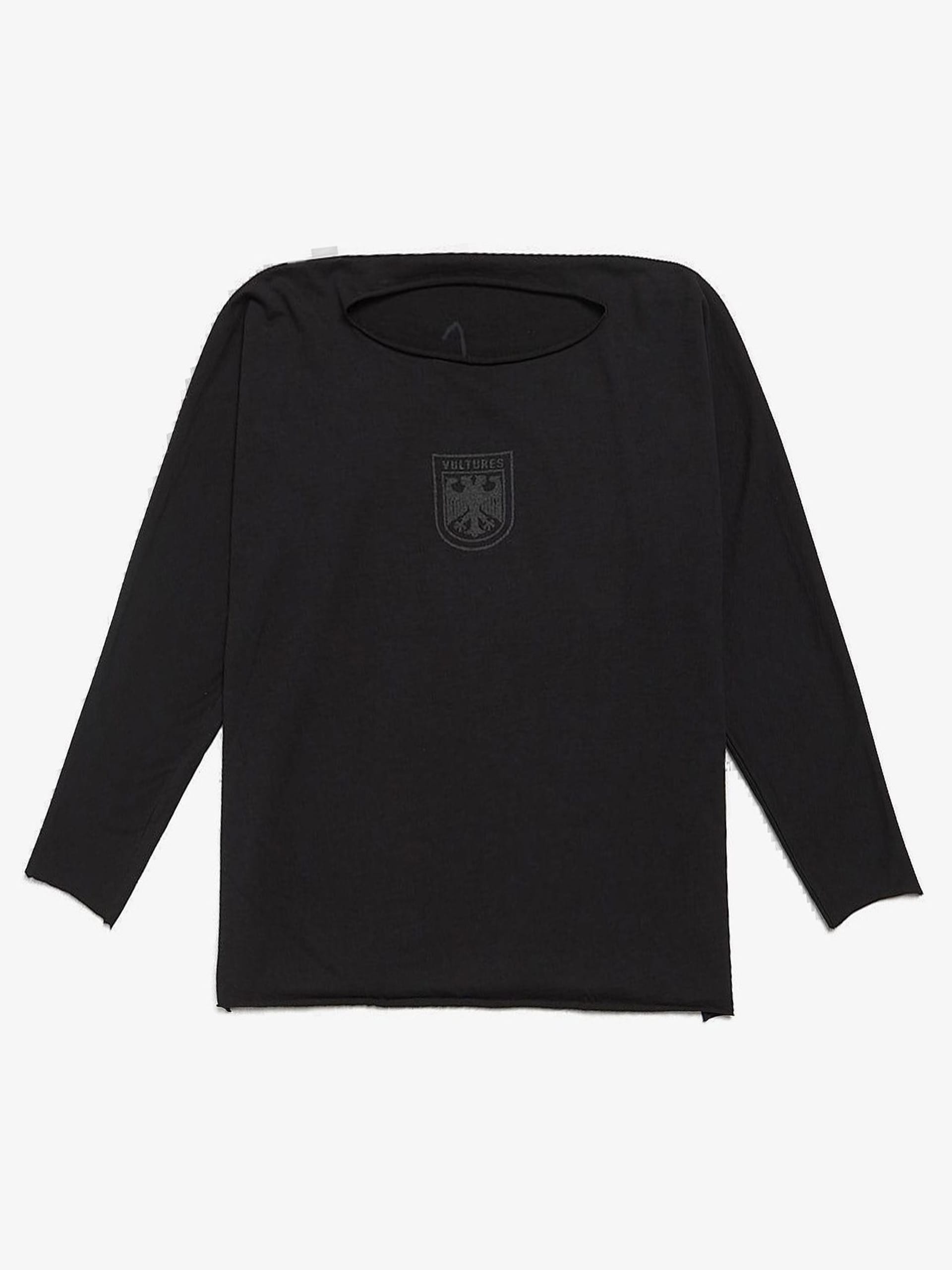 YEEZY YZY VULTURES 1 LONG SLEEVE TEE ロンT YZY Full Black Vultures Logo Printed Longsleeve