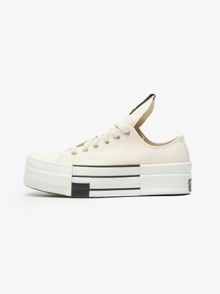 Rick Owens Drkshdw Beige Double Bumper Low Sneakers