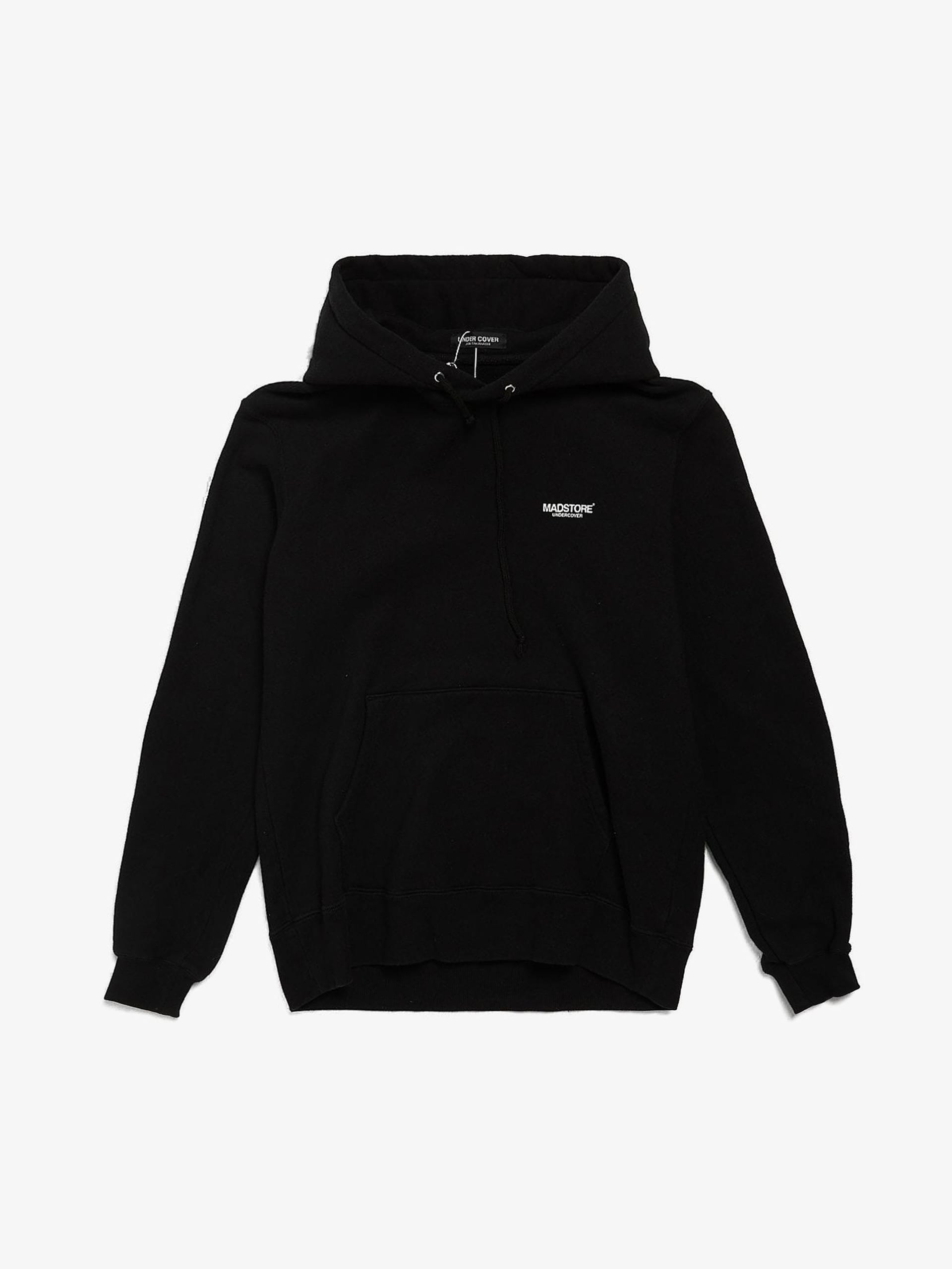 Undercover Black Mad Store Logo Printed Cotton Hoodie