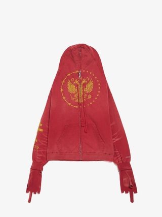 Project G/R ZYGON ZIP HOODIE 赤 Project GR Zygon Zip Hoodie - Red