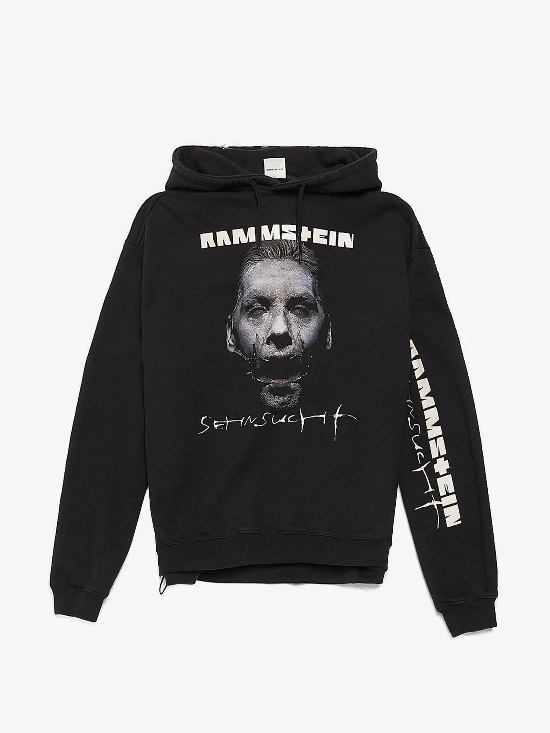 vetements ラムシュタイン フーディー Vetements Black Rammstein Printed Cotton Blend Hoodie