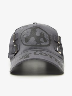 Mowalola Gray Lotta Distressed Cap